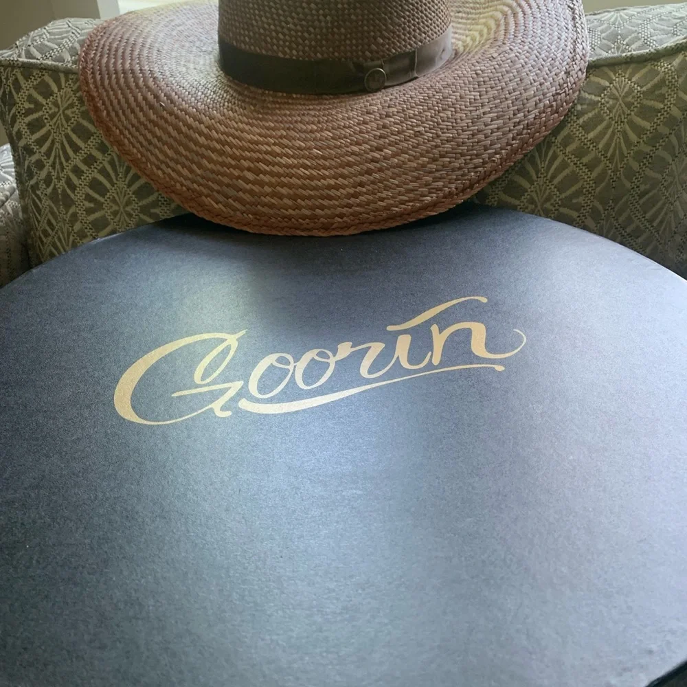 Goorin Bros. King of the West Straw Hat Size Large 7 1/4–7 3/8 + Hat Box - Picture 9 of 13
